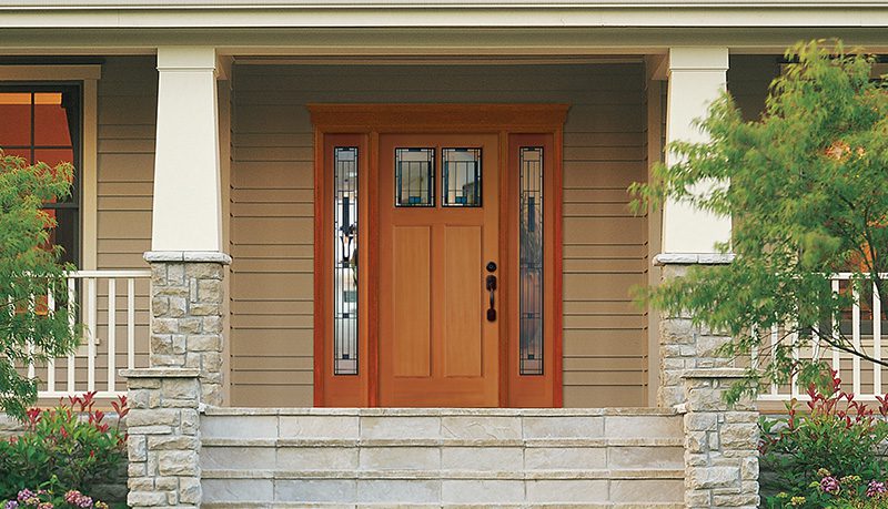 Craftsman Fiberglass Door & Full View Sidelights