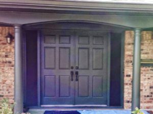 Before – Out Dated Old Entry Doors & Side Glass Panels