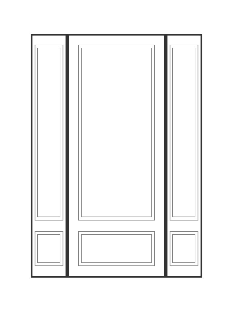 Single 6' 8" door with 2 sidelights