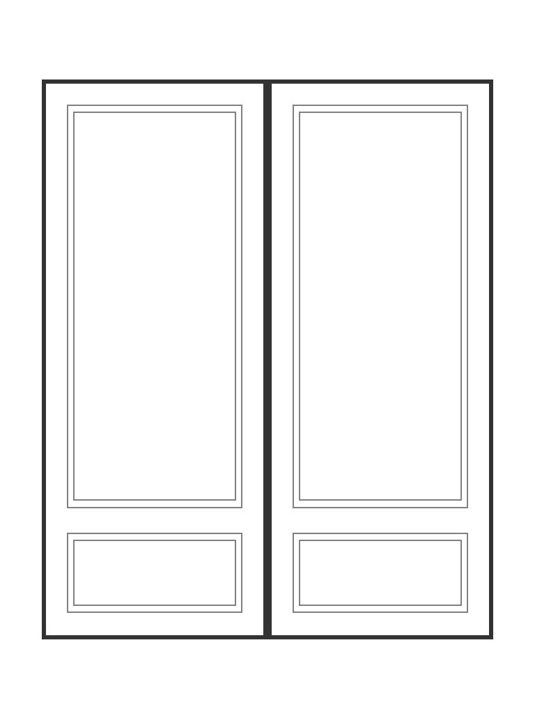 Double 6' 8" doors