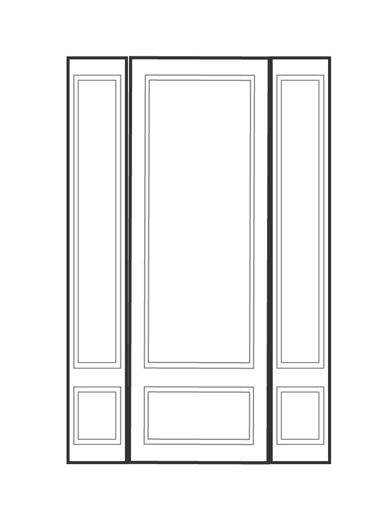 Single 8' 0" door with 2 sidelights