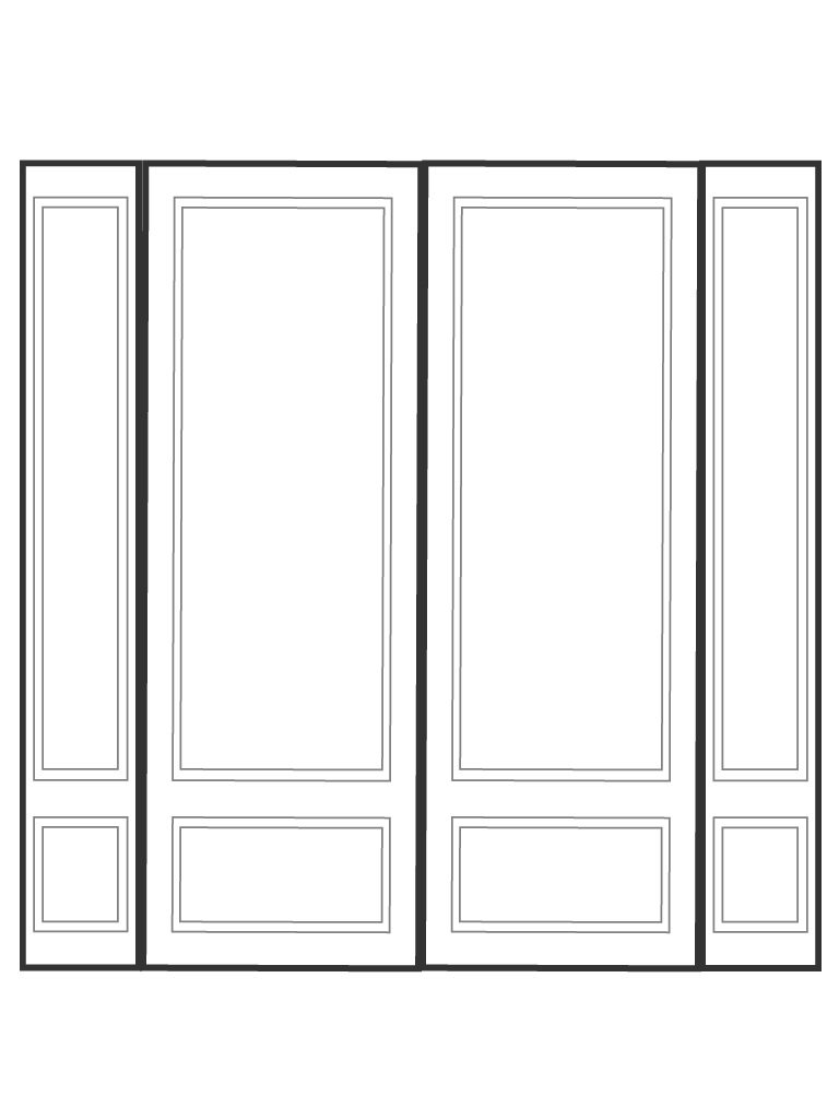 Double 8' 0" doors with 2 sidelights