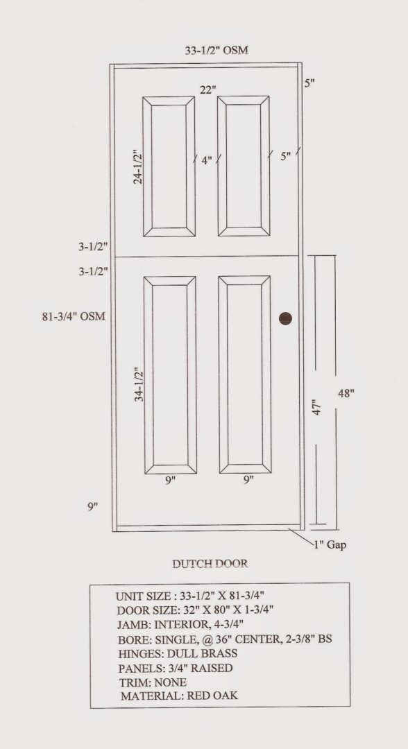 4 Panel Dutch Door