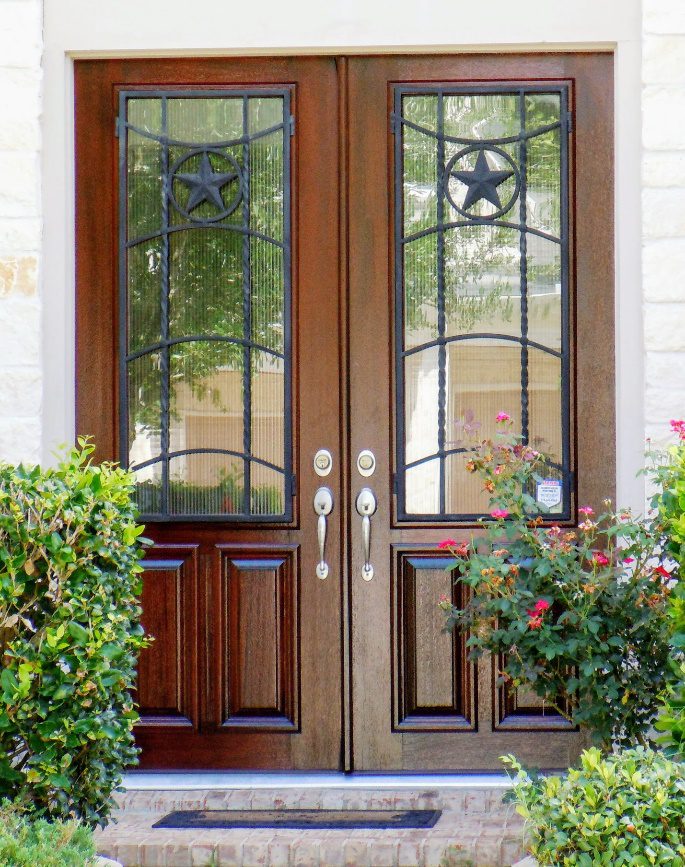 Custom Designed Doors and Complete Custom Entryway Systems with leaded bevel glass