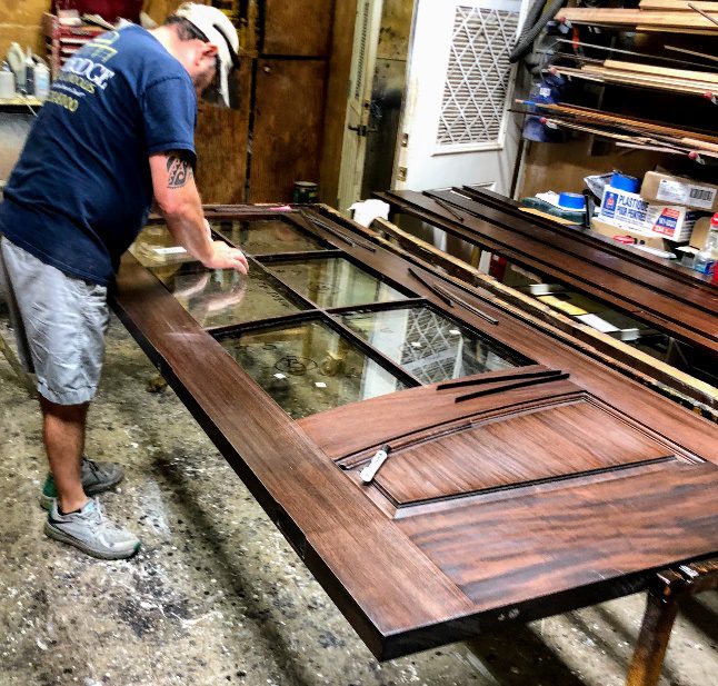 custom wood doors finished to perfection in Houston