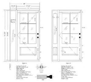 Custom Made Wood Door CAD drawings