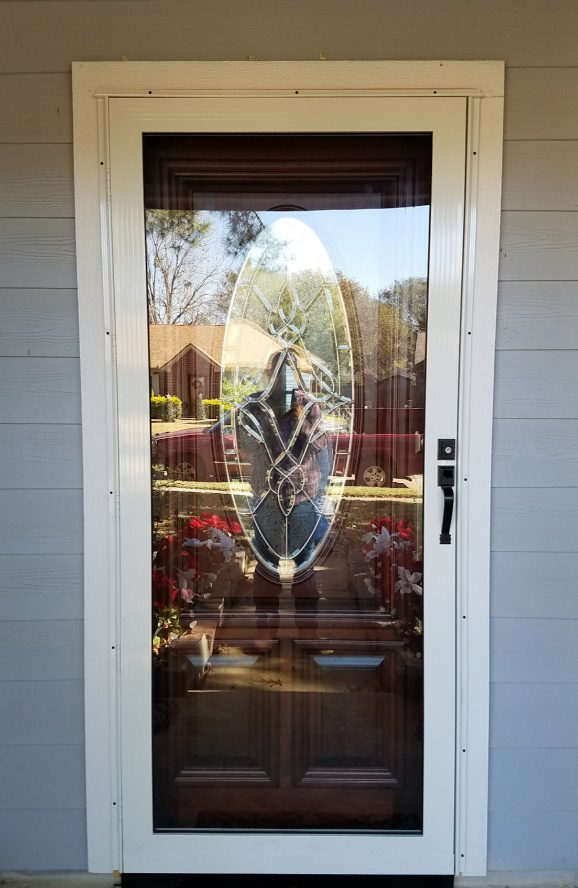 Full View White Storm Door  