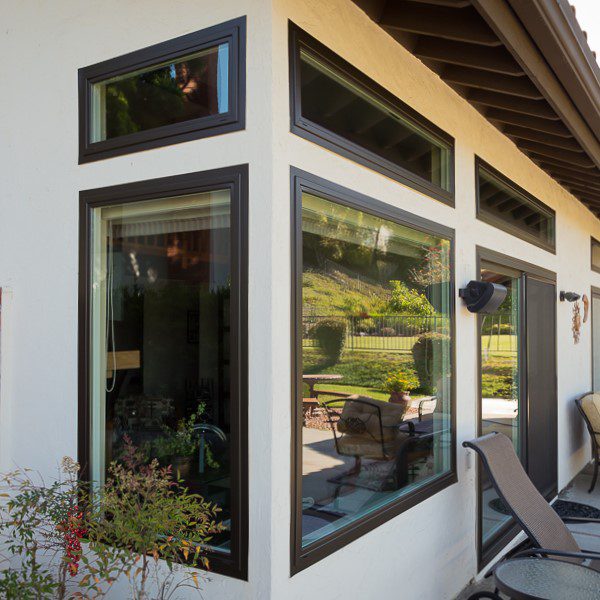 Cambridge bronze vinyl windows