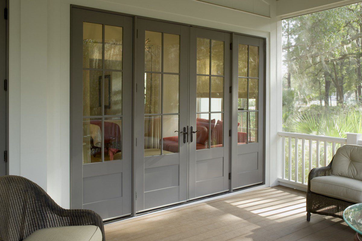 Custom wood patio doors