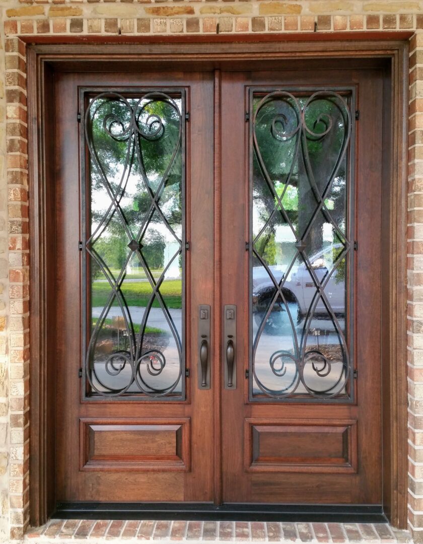 custom wood & wrought double doors 6-6-2019